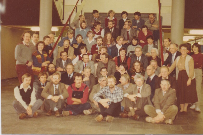 Docenten in hal